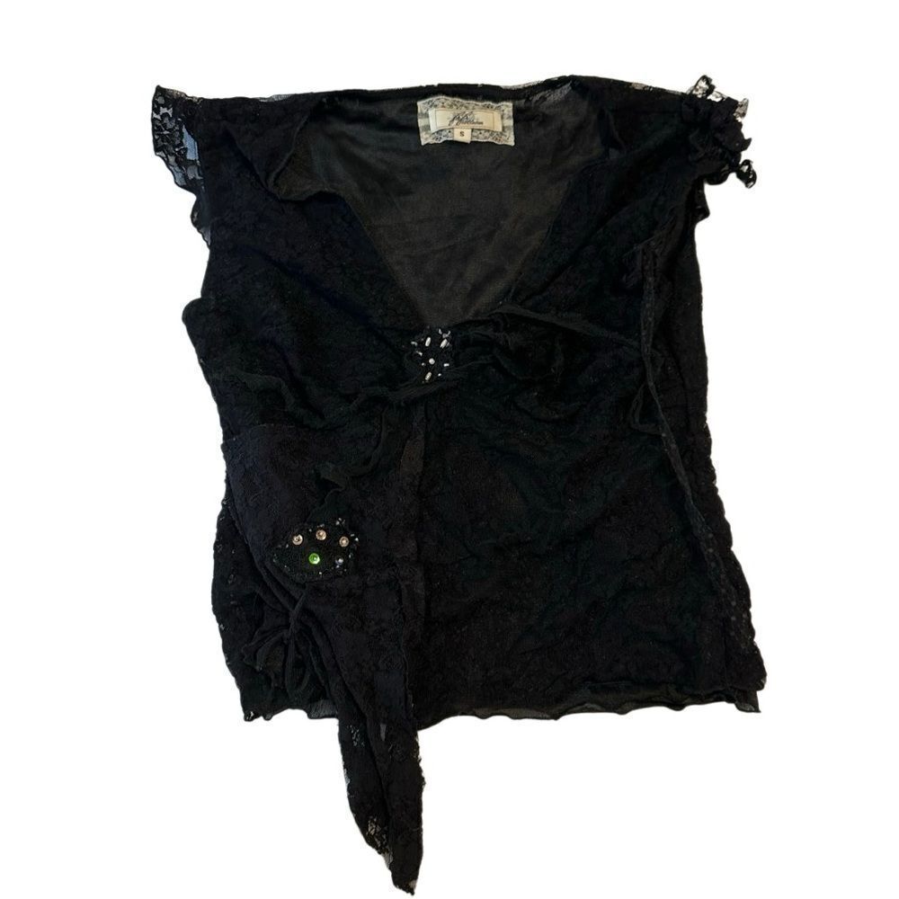 For Love And Lemons Black Lace Blouse
